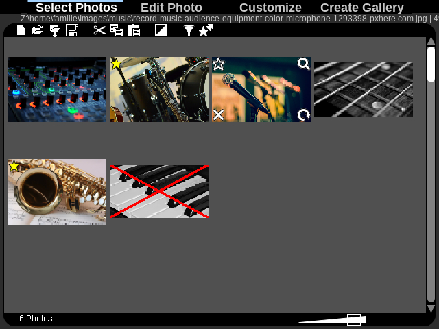 Rate or exclude photos.
